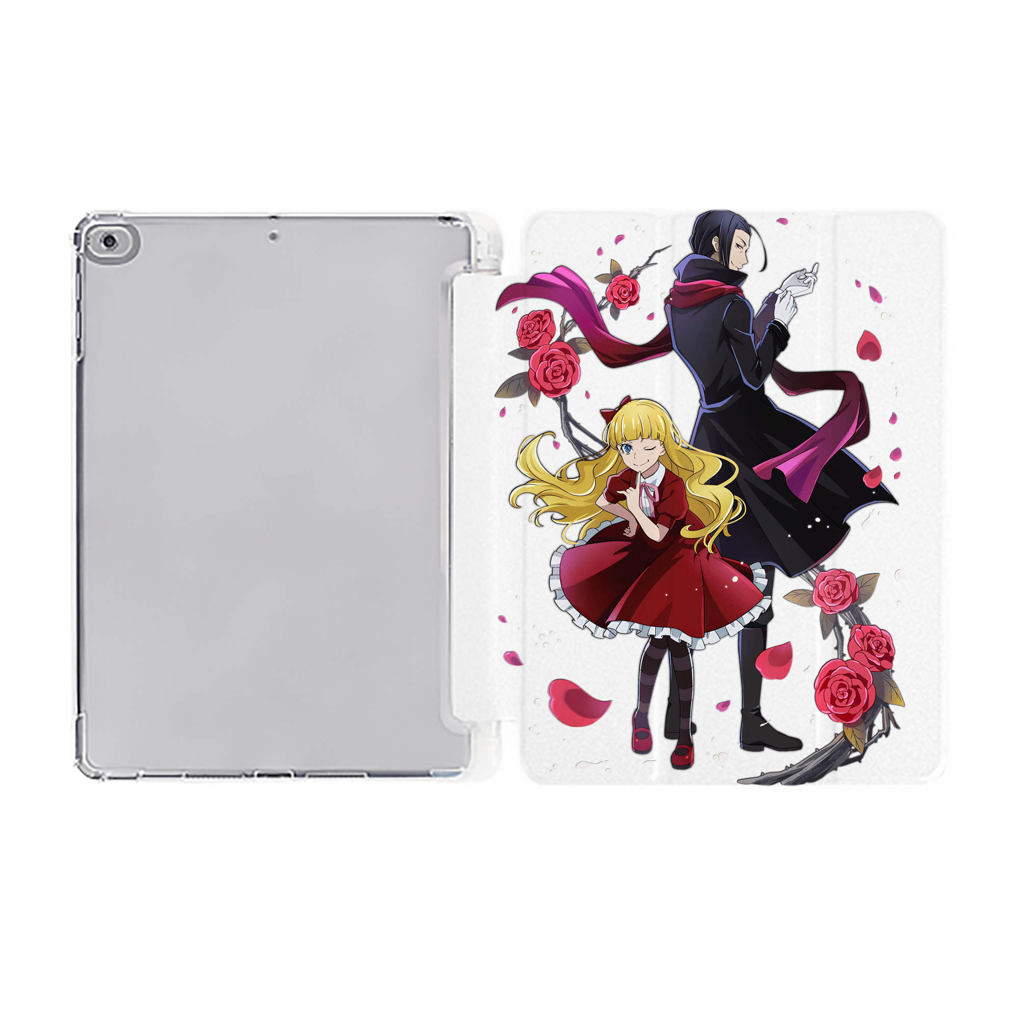 （画像用） 文豪ストレイドッグス Bungo Stray Dogs IPad ケース ペン収納付き 三つ折りスタンド PUレザー×シリコン 対応機種9.5/10.5/10.9インチ